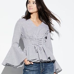 GLAMOROUS Free Generation Corseted Fit Flare Top!
